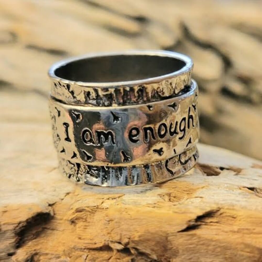"I am enough" Dandelion Ring - Size 8